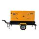 Soundproof Trailer CUMMINS Diesel Generator 250KVA / 200KW Orange Color Canopy Type