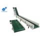Green PVC Belt Incline Conveyor Systems Easy Operation Running Smoothly