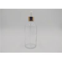 Boston Round 30ml Clear Glass Dropper Bottles , Empty Cosmetic Bottles 1oz