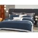 Organic 100% Embroidered Bamboo Bedding Sets Luxury Blue