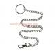 jiayang high quality shiny silver key split ring add snap hook metal chain