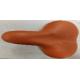 Stylish OEM Brown Leather Mountain Bike Seat Exquisite Design