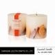 Pillar Natural Scented Candle With Dry Fruit And Flower And Logo Sticker