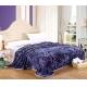 Polyester Microfiber Flannel Fleece Blanket For Home / Hotel Bedding Floral Printed