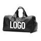 Custom Logo Luxury Designer PU Leather Gym Sport Duffle Bag with Shoe Compartment Weekender Travel Bags for Men