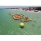 Mayan Beach Inflatabled Aqua Park / Floating Obstacle Course For Rental
