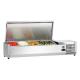 Commercial Countertop Stainless Steel Salad Chiller Display Prep Table Top Display Refrigerator Salad Bar Showcase With CE