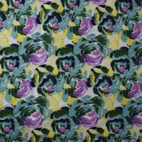 Flower Print Viscose Rayon Fabric Designs Woven Rotary Dress T-Shirt