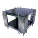 Modern Glass Luxury Furniture Stylish Tea Table 50cm Length For Home Decoration