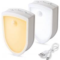 1W 400mAh Rechargeable Motion Sensor Night Light 10ft Sensor