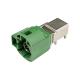 FAKRA HSD Connector PCB Mount Jack E Code Green Color For Radio