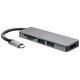 USB C Hub 5 in 1 with 4K Adapter, 2 USB 3.0 Ports, 1 SD Memory Port, 1 microSD