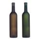Airtight Food Storage Green Frosted Round Glass Bottles 500ml 750ml in Glass Material