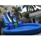 Tripple Stitch 0.9mm PVC Inflatable Water Slide With Pool 8m Dia