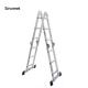 Multipurpose Aluminum Step Ladder Anodized Surface  Industrial  Aluminum Ladder