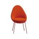 Orange Fabric Fully Upholstered Dining Chairs , Drop Shape Nest Low Easy Chair