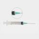 Three parts Single Use Medical Disposable Hypodermic Syringes With Needle WL7001