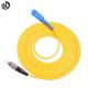 Yellow Fc Sc Fiber Optic Patch Cord Single Mode Customized Cable Diameter