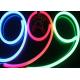 AC 220V Input Neon Led Light Strips , LEDs / M Waterproof RGB Neon Rope Light