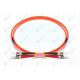 ST To ST Duplex Patch Cord Optical Fiber LSZH Cable 0.35dB Insertion Loss Durable