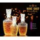 250ml 500ml Whiskey Glass Bottle Wine Container With Glass Lid Square Shape