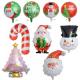 Party Decoration Christmas Tree Foil Cane Balloon with Snowman Walking Stick Design