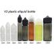 60 ml Squat/Slenderness PET Plastic Squeeze Dropper Liquid Use Bottle With Child Tamper-proof Lid