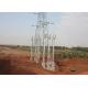 Thick High Tension Electrical Towers , Low Alloy 33kv Transmission Line Towers