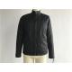 Funnel Collar Mens PU Jacket , Black Polyurethane Quilted Jacket TW82992