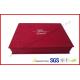 Luxury Silk Gift Packaging Boxes Customized Silver Hot Stamping Logo