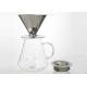 Paperless Hand Drip Coffee Maker , Glass Cone Coffee Maker With Folded Edge Filter