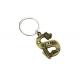 Laser Engraving Letter Key Ring 4mm Thick Souvenir Keychain Metal Ring