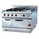 Commercial Gas Range 4-Burner With Griddle and Bottom Oven Western Kitchen Equipment