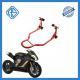 Red Motorcycle Frame Stand Lift 2 Inch Wheel Steel Tube