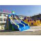 PVC Tarpaulin Double Lanes Inflatable Water Slides Frog For Swimming Pool