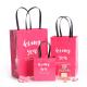 Pink Luxury Shopping Gift Handle Custom Printed Paper Bags