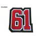 Sew On Chenille Number Patches 3.5 Tall Chenille Patches For Letterman Jackets
