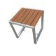 460X460X510mm Metal And Wood Garden Table