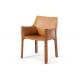 413  Cab Tanned Saddle Leather Chair For Dining Multi Color Optional