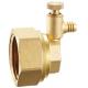 6021 Brass Manifold End Piece Integrated With G1 Flexible Female Nut And Manually Operated Air Exhaust