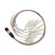 MPO APC Male To FC APC Fan Out Cable Single Mode 12 Fiber For High Denstity Application