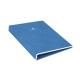 Customized blue with white trim pu leather service guide folder manufacturer