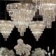 Glass Dining Room Crystal Chandelier Lighting Hotel Wedding Event Decor 120cmx110cm