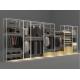 Shopping Mall Cloth Display Showcase / Clothes Storage Rack Metal Fireproof