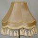 Fringed Hard Back TC Fabric Classical Lamp Shades Victoria Drum / tapered