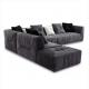 27in L Shape Sofa Bed Couch 3.6m Velvet Grey Couch Living Room Sectional