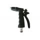 Black Color Metal Water Spray Gun , Metal Garden Hose Spray Gun High Reliability
