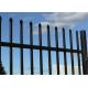 steel tubular Security Garrison Fencing 2.4M height x 2.4M width Rails 40mm upright 25mm spacing powder coated