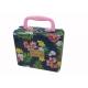Kids Rectangular Tin Containers With Portable Handle