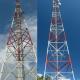 CE/BS/AS Designed 4 Legs Angle Steel 5g Telecom Tower With 2 Platforms